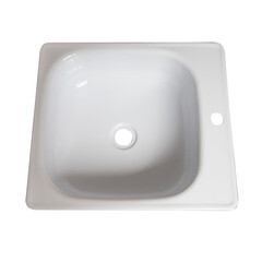 Мойка для кухни 45х50х16,5 см подвесная с кронштейнами эмалированная (513713) - фото 2