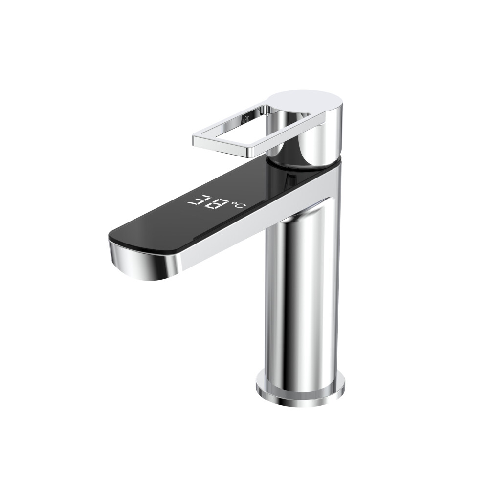 Изображение товара Смеситель для раковины Tokito Rain однорычажный с индикатором температуры хром (TOK-DIG-1011)