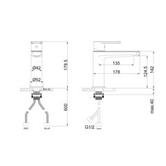 Смеситель для раковины Tokito Rain однорычажный с индикатором температуры хром (TOK-DIG-1011) - фото 4