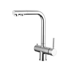 Смеситель для кухни Tokito Aisai хром с вытяжной лейкой с подключением к фильтру однорычажный (TOK-AIS-1021) - фото 1