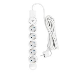 Изображение товара Сетевой фильтр Düwi 5 розеток 5 м 10 А 2,2 кВт белый (32577 2)