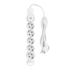 Изображение товара Сетевой фильтр Düwi 5 розеток 1,5 м 10 А 2,2 кВт белый (32574 1)