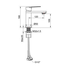 Смеситель для раковины Tokito Kobe однорычажный графит (TOK-KOB-1011) - фото 11