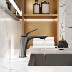 Смеситель для раковины Tokito Mitsuishi однорычажный графит (TOK-MIT-1011GM) - фото 11