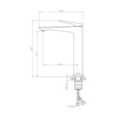 Смеситель для раковины высокий Tokito Kin золото однорычажный (TOK-KIN-1012) - фото 10