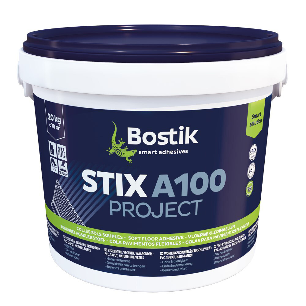 Изображение товара Клей акриловый для напольных ПВХ покрытий Bostik Stix A100 Project 20 кг