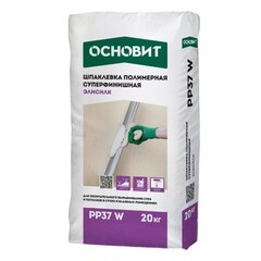 Шпаклевка полимерная Основит Элисилк РР37 W суперфиниш белая 20 кг (90299)