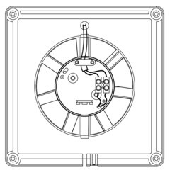 Вентилятор осевой Era Neo с тяговым выключателем 160х160 мм d100 мм белый - фото 2