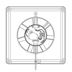 Вентилятор осевой Era Neo с тяговым выключатетлем 180х180 мм d125 мм белый - фото 2