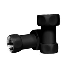 Изображение товара Соединитель прямой для полотенцесушителя Smart 1 ВР(г) х 3/4 ВР(г) черный (2 шт.)