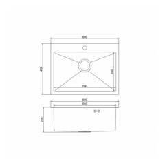 Мойка для кухни Mixline Pro 60х45х22 см врезная с сифоном сталь нано соты сатин (552932) - фото 2