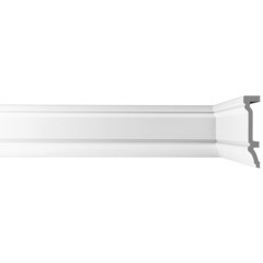 Молдинг из экополимера ударопрочный 100х23х2000 мм под покраску Bello Deco XPS M 13 белый - фото 4