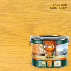 Изображение товара Антисептик Pinotex Ultra декоративный для дерева бесцветный основа ЕС 9 л
