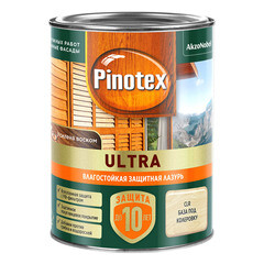 Антисептик Pinotex Ultra декоративный для дерева бесцветный основа ЕС 0,9 л - фото 5