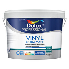 Изображение товара Краска моющаяся Dulux/Luxium Vinyl Extra Matt база BW белый 9 л