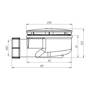 Сифон для душевого поддона Ани пласт плоский слив d40 мм с декоративной крышкой d115 мм (E350C) — купить в Санкт-Петербурге: цены, характеристики, отзывы и фото в интернет-магазине Петрович.