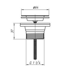 Выпуск для раковины АНИ пласт 1 1/4 (M200DIY) - фото 3