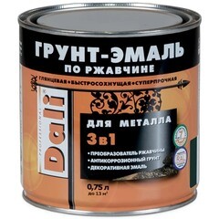 Грунт-эмаль по ржавчине 3в1 Dali белая RAL 9010 глянцевая 0,75л (19298)