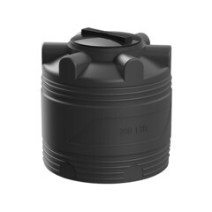 Изображение товара Емкость Polimer Group V-200 200 л пластиковая с крышкой черная