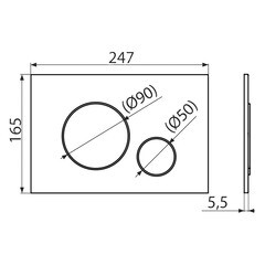 Клавиша смыва для инсталляций Alcadrain M67 хром (550136) - фото 4