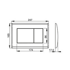 Клавиша смыва для инсталляций Alcadrain M27 белая глянцевая (535991) - фото 4