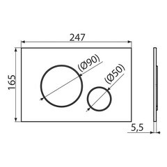 Клавиша смыва для инсталляций Alcadrain M67 черная (546273) - фото 4