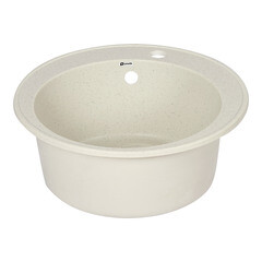 Мойка для кухни Ulgran Practik d48х20 см врезная искусственный камень белый камень - фото 5