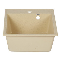 Мойка для кухни Ulgran Practik 43х49х20 см врезная искусственный камень слоновая кость - фото 1