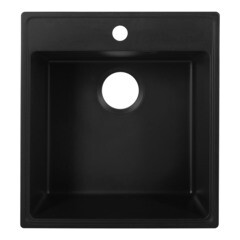 Мойка для кухни Ulgran Forte 46х50х20 см врезная с сифоном кварц уголь - фото 7