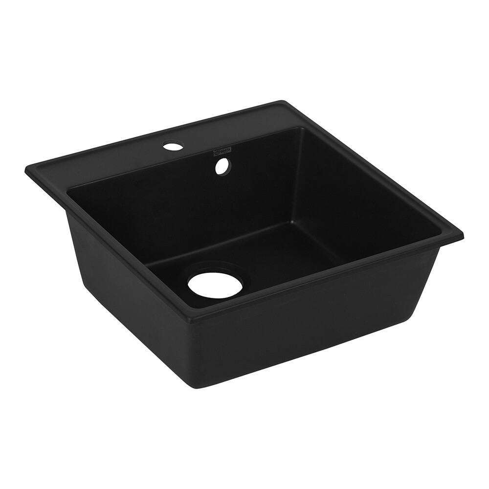 Изображение товара Кварцевая кухонная мойка Ulgran Forte 505 51x51 см врезная с сифоном и тремя отверстиями