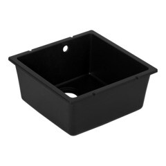 Изображение товара Мойка для кухни Ulgran Underground 45х45х22 см встраиваемая с сифоном кварц уголь