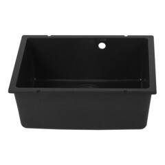 Мойка для кухни Ulgran Underground 55х45х22 см встраиваемая с сифоном кварц уголь - фото 6