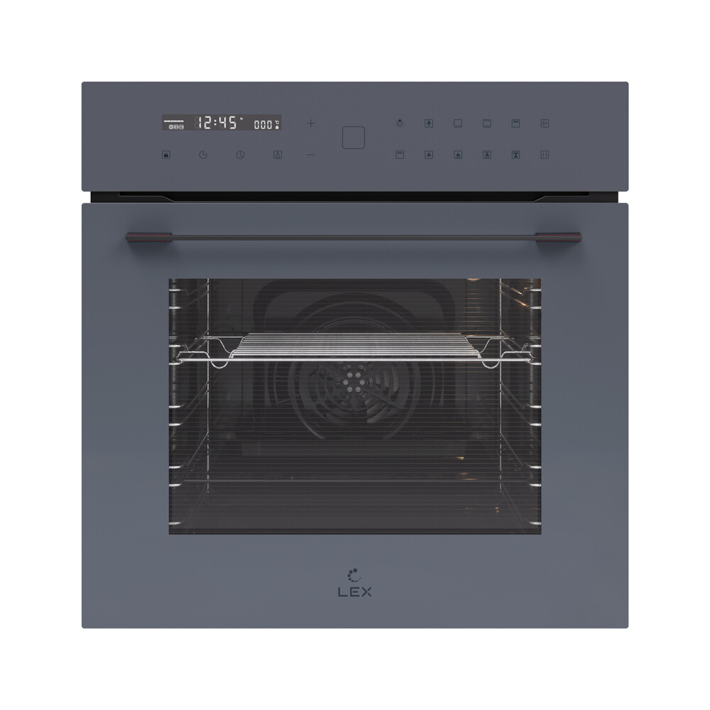 Духовой шкаф электрический встраиваемый Lex EDS 101 GR 595 мм серый