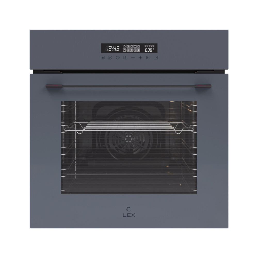 Духовой шкаф электрический встраиваемый Lex EDS 100 GR 595 мм серый