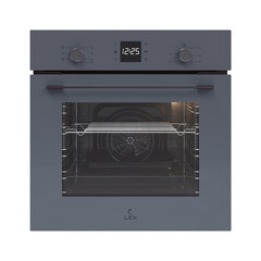 Духовой шкаф электрический встраиваемый Lex EDM 076 GR 595 мм серый - фото 1
