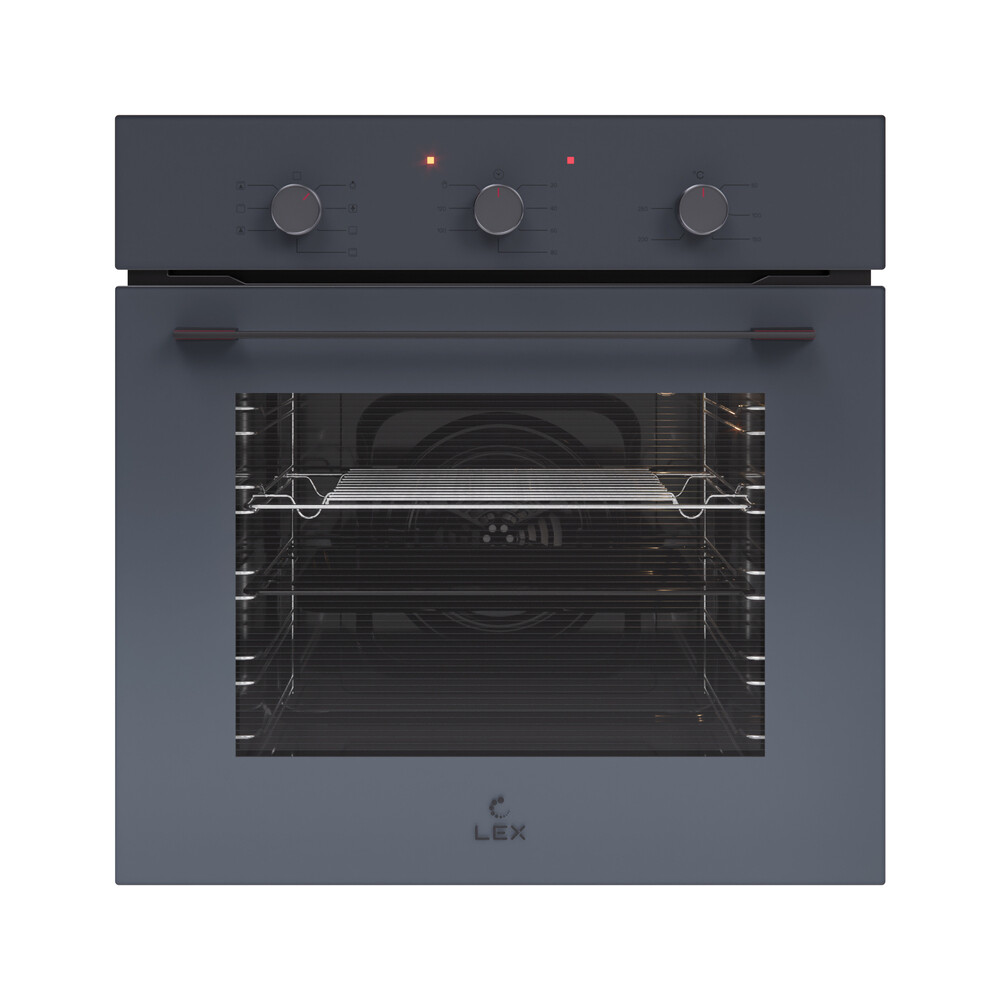 Духовой шкаф электрический встраиваемый Lex EDM 075 GR 595 мм серый