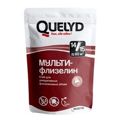 Клей для флизелиновых обоев Quelyd Мульти-флизелин 80 кв.м 450 г - фото 1