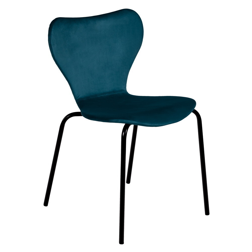 Изображение товара Современный стул Seven Style темно-бирюзовый из металла и велюра