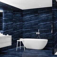 Керамогранит Staro Hazel Cobalto синий полированный 1200х600х9 мм (2 шт.=1,44 кв.м) - фото 10