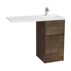 Изображение товара Корпус тумбы под раковину и стиральную машину Aquaton Лондри 40 см дуб кантри (1A267001LHDY0)