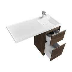 Корпус тумбы под раковину и стиральную машину Aquaton Лондри 40 см дуб кантри (1A267001LHDY0) - фото 7