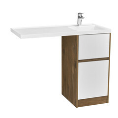 Фасад тумбы под раковину Aquaton Лондри 40 см белый (1A274901LH010) - фото 3