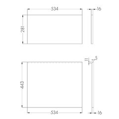 Фасад тумбы под раковину Aquaton Лондри 60 см дуб кантри (1A274801LHDY0) - фото 2