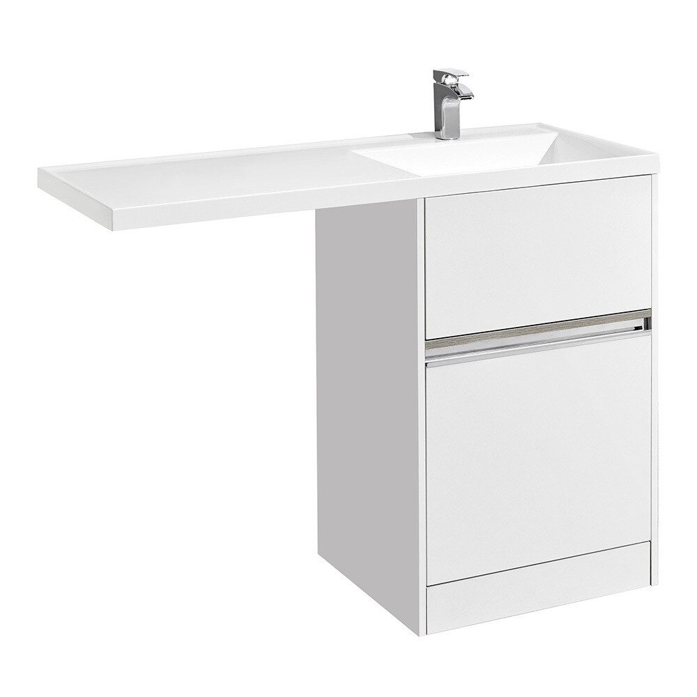 Изображение товара Тумба под раковину и стиральную машину Aquaton Лондри 60 см белая