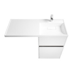 Тумба под раковину и стиральную машину Aquaton Лондри 60 см белая (1A235901LH010) - фото 7