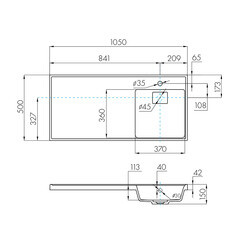 Раковина для тумбы Aquaton Лондри 105 см правая (1A72223KLH010) - фото 2