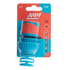 Штуцер 3/4 для поливочного шланга MPF пластиковый с аквастопом (ДС.071279) - фото 2