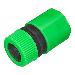 Коннектор 1/2 для шланга Оазис пластиковый с аквастопом (011850) - фото 1