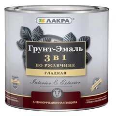 Грунт-эмаль 3в1 Лакра сигнально-синяя RAL 5005 1,7 кг