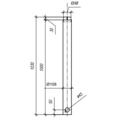 Удлинитель для сваи винтовой d108х1000 мм - фото 2